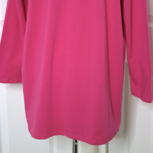NWOT Plus Woman Within Fuchsia Pink Pleated Tunic Size 18/20 - Picture 7 of 8